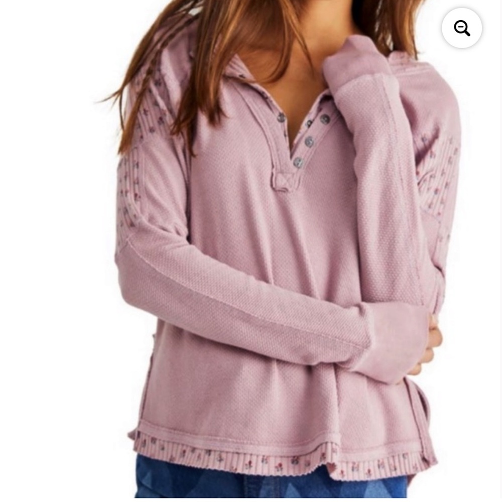 Free People Heart to heart Thermal Henley - Picture 5 of 7